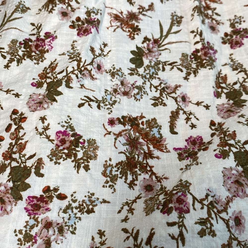 Frye Floral Cream and Brown Dress - Picture 10 of 10
